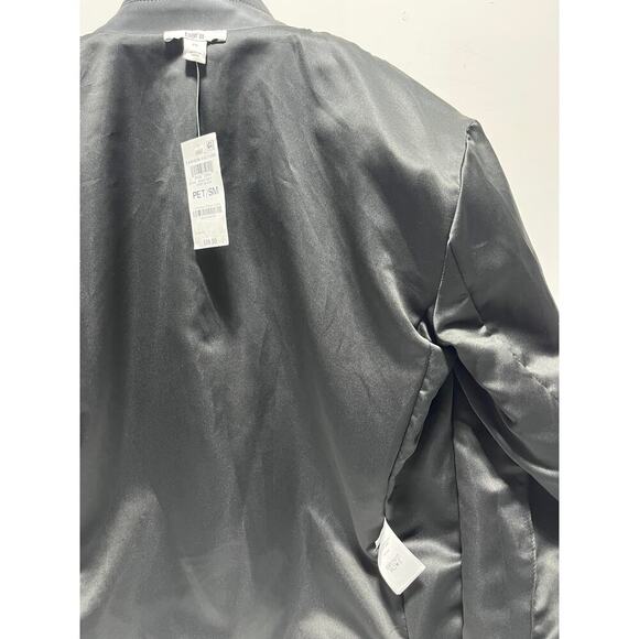 Bar III Faux Leather Moto Jacket Black Petite Small PS NWT - Picture 12 of 16